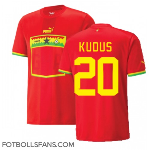 Ghana Mohammed Kudus #20 Replika Bortatröja VM 2022 Kortärmad